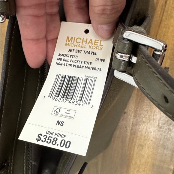 Michael Kors Dark Olive Tote Bag - Picture 5 of 5